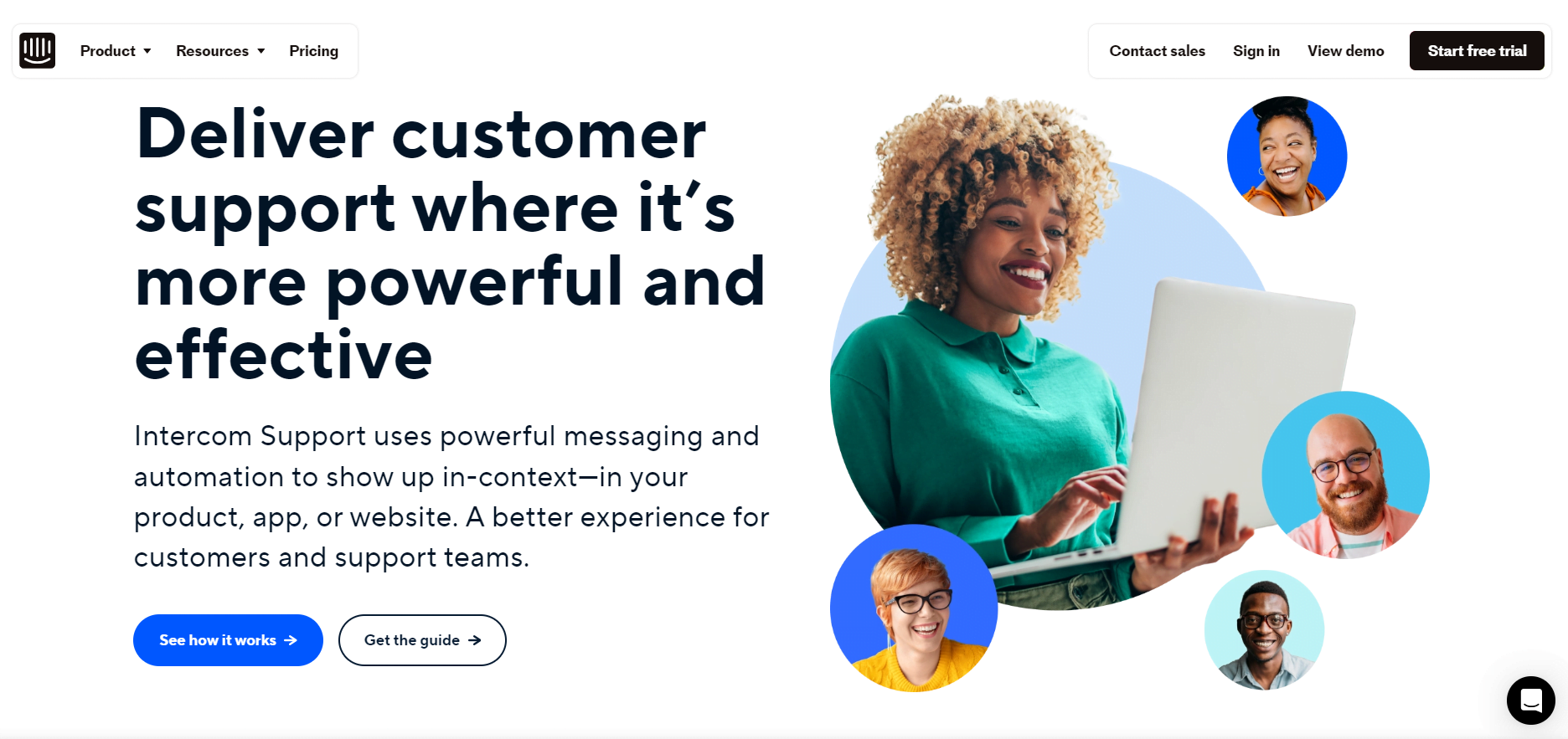 intercom customer service software