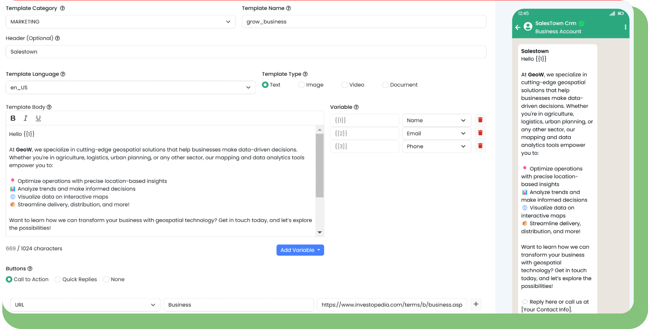 Key Template Details